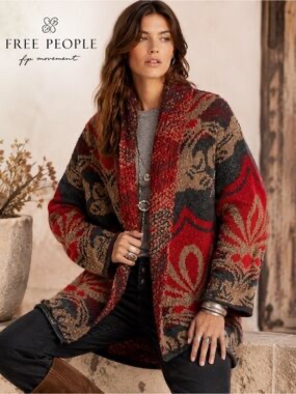 Free People Winter's Day Bliss Blanket Cardi